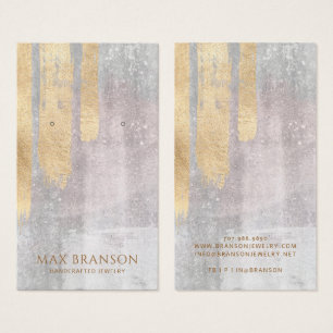 Abstract Gold Pink Earring Jewellery Display Cards