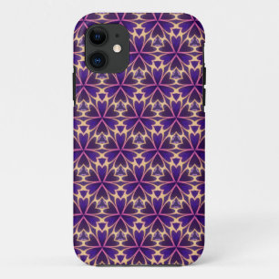Abstract Gold Pink Flowers iPhone 11 Case