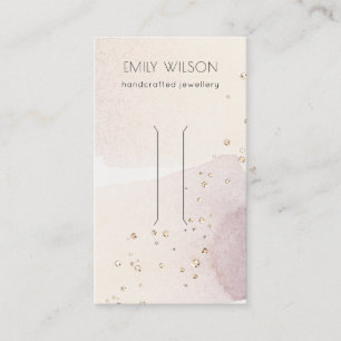 Abstract Gold Purple Watercolor Hair Clip Display Business Card