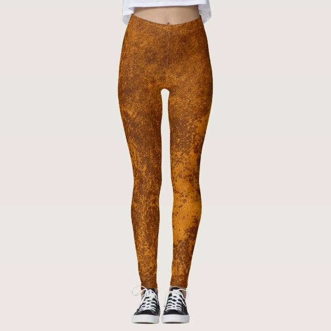 Abstract gold rustic paper leggings (Front)