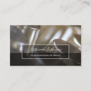 Abstract gold silver metal alloy structures business card