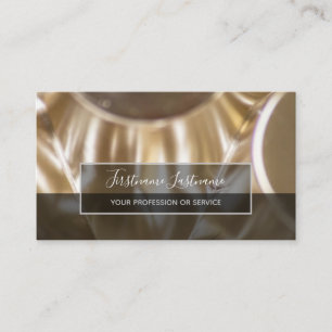 Abstract gold silver metal alloy structures business card