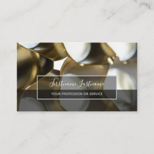 Abstract gold silver metal alloy structures business card