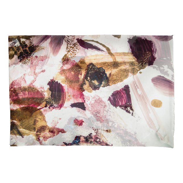 Abstract Gold Sparkles Creative Art Pillowcase (Front)