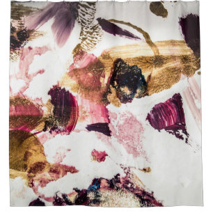 Abstract Gold Sparkles Creative Art Shower Curtain