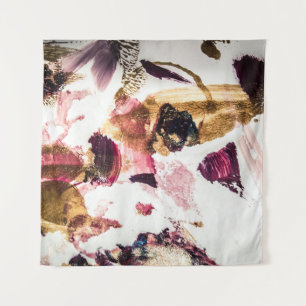 Abstract Gold Sparkles Creative Art Tapestry