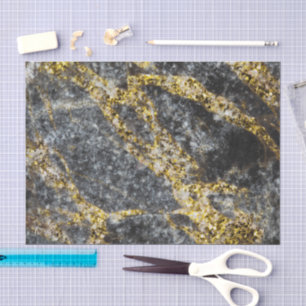 Abstract gold sparkles rocky texture tissue paper