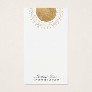 Abstract Gold Sun Faux Foil Earring Display Cards