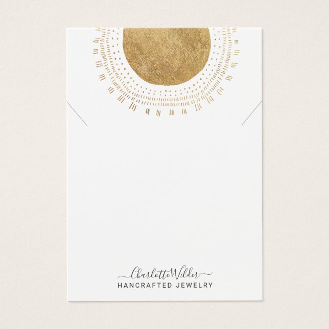 Abstract Gold Sun Handcrafted Faux Foil Product (Front)