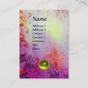 ABSTRACT GOLD SWIRLS MONOGRAM GEM BUSINESS CARD