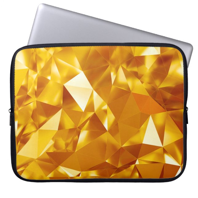 Abstract gold texture laptop sleeve (Front)