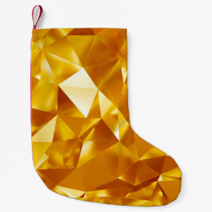 Abstract gold texture small christmas stocking