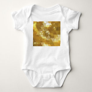 Abstract Gold Triangle Texture Baby Bodysuit