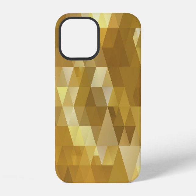 Abstract Gold Triangle Texture iPhone Case (Back)