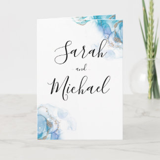 Abstract Gold Watercolor Wedding Invitation