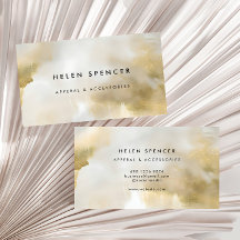Abstract Gold White Business Card