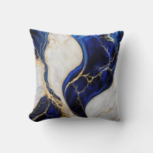Abstract Gold, White & Royal Blue