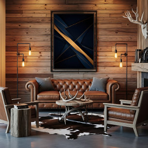 Abstract Golden Connections Canvas Print