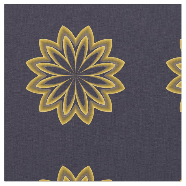 Abstract Golden Flower - Fabric (Close Up)