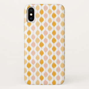 Abstract golden ogee pattern background iPhone x case