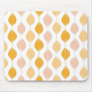 Abstract golden ogee pattern background mouse mat