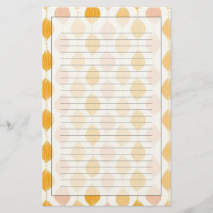 Abstract golden ogee pattern background stationery