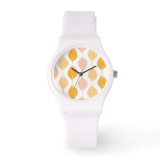 Abstract golden ogee pattern background watch (Front)