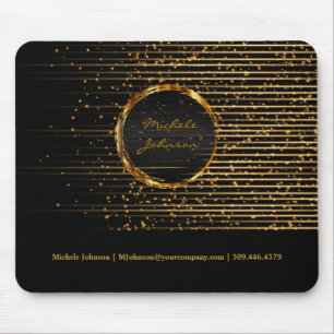 Abstract Golden Star Light Design Mouse Mat