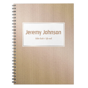Abstract golden surface texture notebook