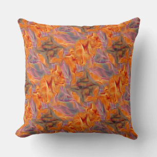 Abstract golden tamarin with crossed legs cushion