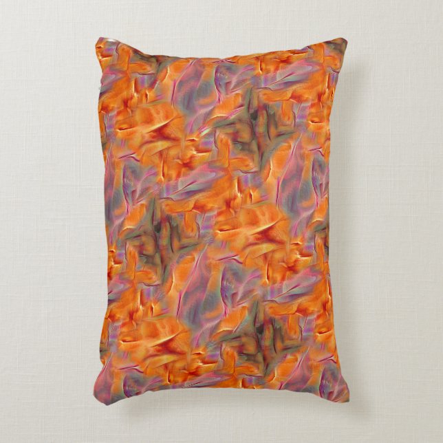 Abstract golden tamarin with crossed legs decorative cushion (Front(Vertical))