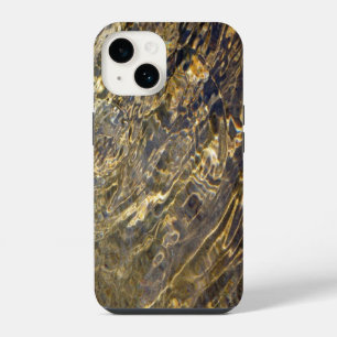 Abstract Golden Water Ripples iPhone 14 Case