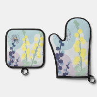 Abstract Golden Wattle Modern Acacia Illustrative