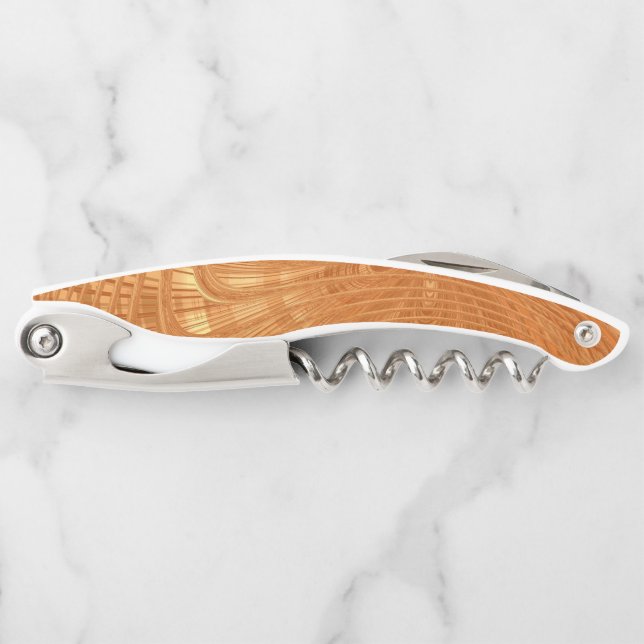 Abstract Golden Waves Waiter's Corkscrew (Front)