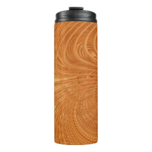 Abstract Golden Wavy Art Thermal Tumbler