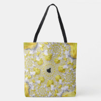 Abstract Golden Yellow Symmetrical Fractal