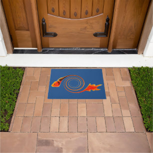 Abstract Goldfish Aquatic Art Doormat