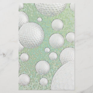 ABSTRACT GOLF BALLS STATIONERY