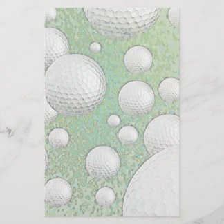 ABSTRACT GOLF BALLS STATIONERY