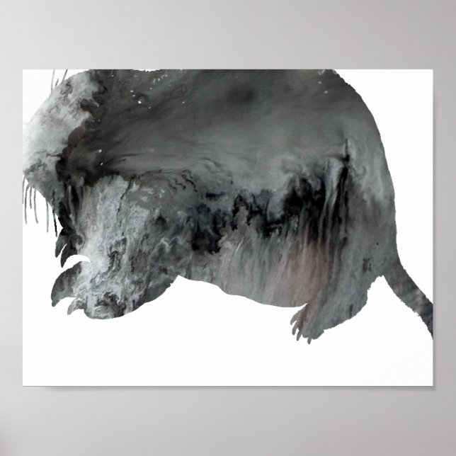 Abstract Gopher silhouette Poster (Front)