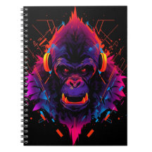 Abstract gorilla with bright colours