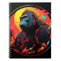 Abstract gorilla with bright colours