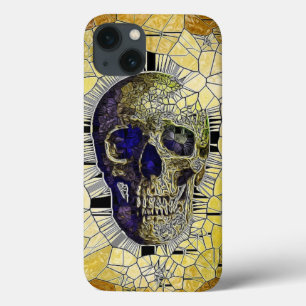 Abstract Gothic Stained Glass Skull iPhone 13 Case