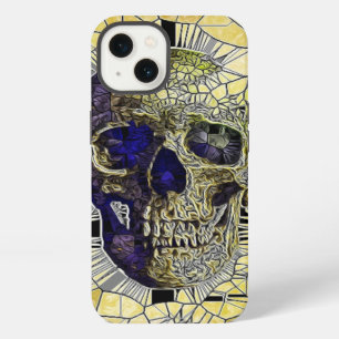 Abstract Gothic Stained Glass Skull iPhone 13 Case