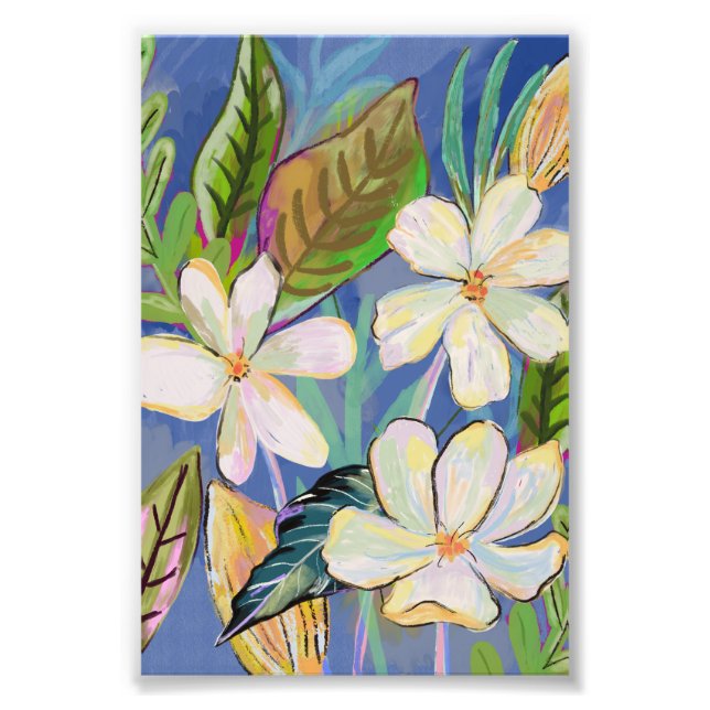 Abstract Gouache Botanical Print (Front)