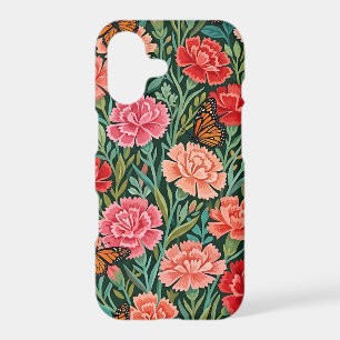 Abstract Gouache Carnations Butterfly iPhone Cases
