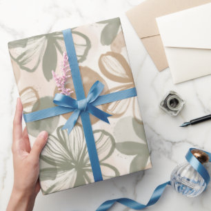 Abstract Gouache Floral Composition Wrapping Paper