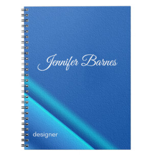 Abstract gradient blue texture notebook