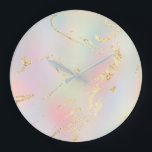 abstract gradients background large clock<br><div class="desc">please note the foil effect is not real,  but just simulated</div>