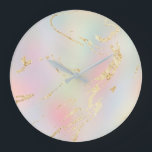 abstract gradients background large clock<br><div class="desc">please note the foil effect is not real,  but just simulated</div>